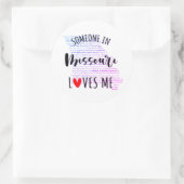 Iemand in Missouri houdt van mij als klassieke ron Ronde Sticker (Tas)