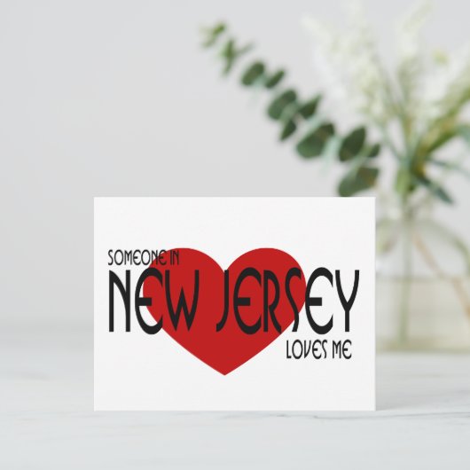 Iemand in New Jersey houdt van mij Briefkaart (Staand voorkant)