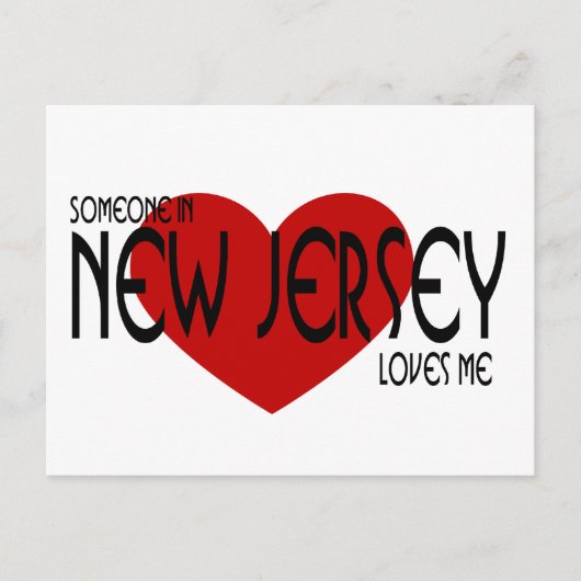 Iemand in New Jersey houdt van mij Briefkaart (Voorkant)