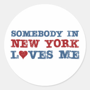 Iemand in New York houdt van me Ronde Sticker