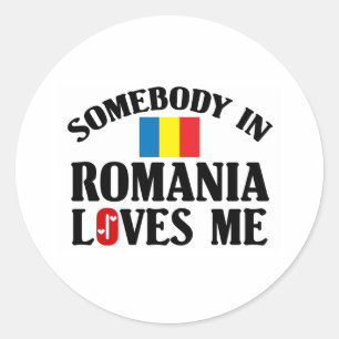 Iemand in Roemenië Ronde Sticker