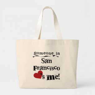 Iemand in San Francisco Grote Tote Bag