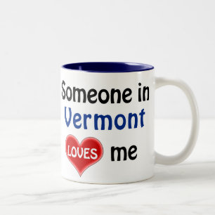 Iemand in Vermont houdt van me Tweekleurige Koffiemok