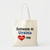 Iemand in Virginia houdt van me Tote Bag (Voorkant)