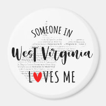 Iemand in West Virginia houdt van me Magnet