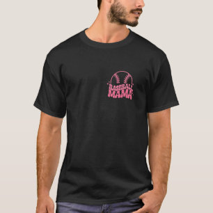 Iemand is Luide Mond Baseball Mama Groovy Mom Mot T-shirt