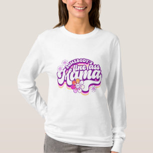 Iemand is prima mama heet roze t-shirt