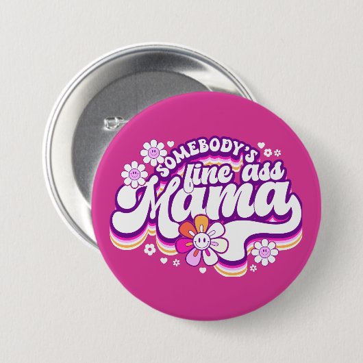 Iemand is prima mama ronde button 7,6 cm (Voorkant /achterkant)