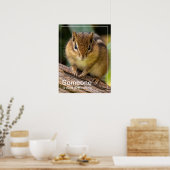 Iemand kijkt naar Chipmunk Poster (Keuken)