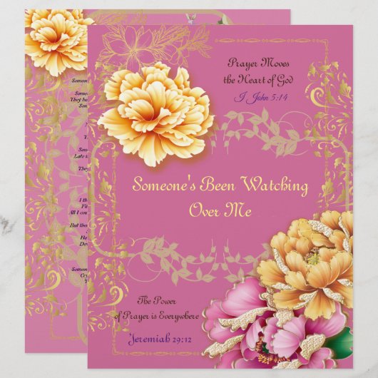 Iemand kijkt over mij gedicht papier (Voorkant / Achterkant)