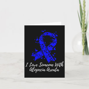 Iemand met Alopecia Areata Bewustzijn Liefhebben Kaart