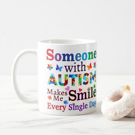 Iemand met AUTISme maakt me klein Koffiemok (Met donut)