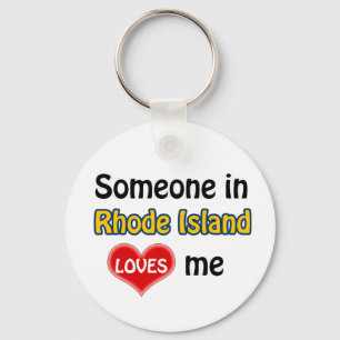Iemand op Rhode Island houdt van me Sleutelhanger