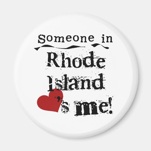 Iemand op Rhode Island houdt van mij Magneet (Voorkant)