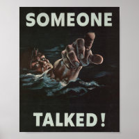 Iemand praatte poster over de Tweede Wereldoorlog