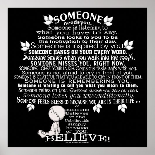 Iemand Tree Poster (Voorkant)