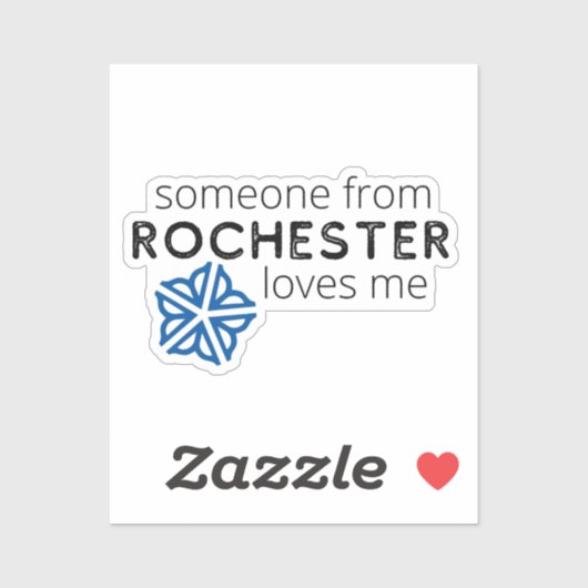Iemand uit Rochester (NY) houdt van me Sticker (Vel)