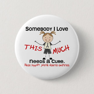 Iemand van mijn liefde - jeugddiabetes (meisje) ronde button 5,7 cm