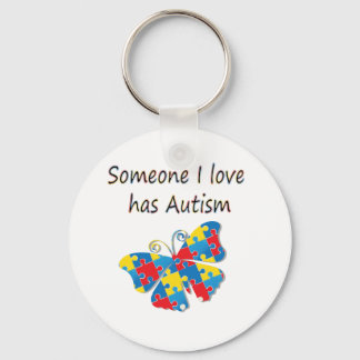 Iemand van wie ik hou heeft autisme (multi) sleutelhanger