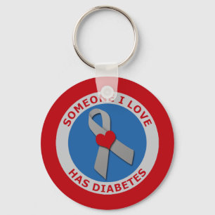Iemand van wie ik hou heeft diabetes sleutelhanger