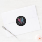 Iemand van wie ik hou, transgender transflag LGBTQ Ronde Sticker (Envelop)