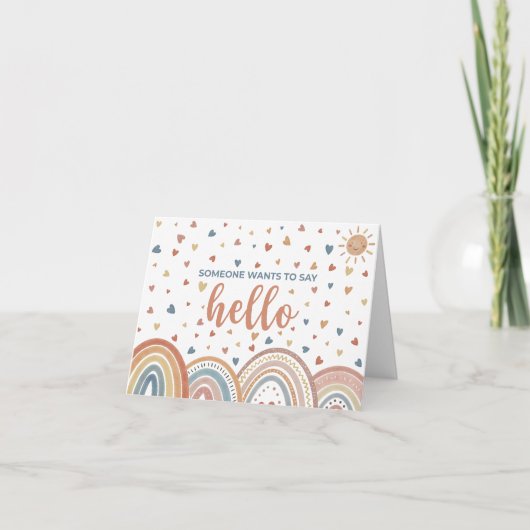 Iemand wil zeggen Hallo Zwangerschap Aankondiging (Voorkant)