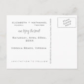 Iemand zei ja Save the Date Briefkaart-pruim Aankondigingskaart (Achterkant)