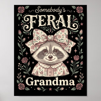 Iemands Fvibesl Oma Wasbeer Boog Cottagecore Poster