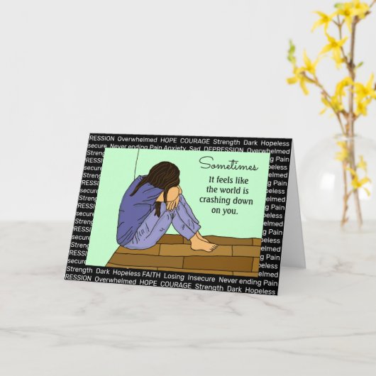 Iemands geest opheffen, depressie, verdriet, kaart (Gele Bloem)