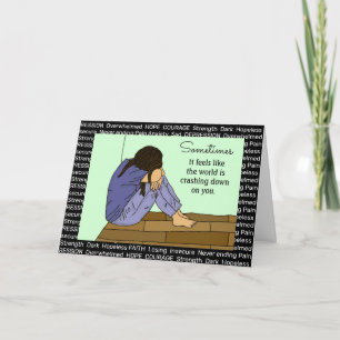 Iemands geest opheffen, depressie, verdriet, kaart