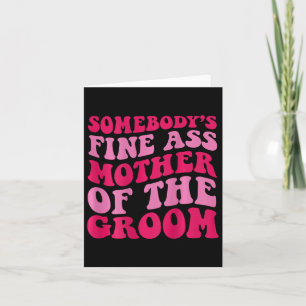 Iemands mooie moeder van de bruidegom op de rug kaart