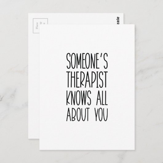 Iemand's Therapist Briefkaart (Voorkant / Achterkant)