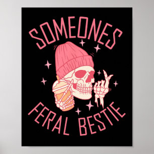 Iemands Wilde Vriend Halloween Skelet Poster
