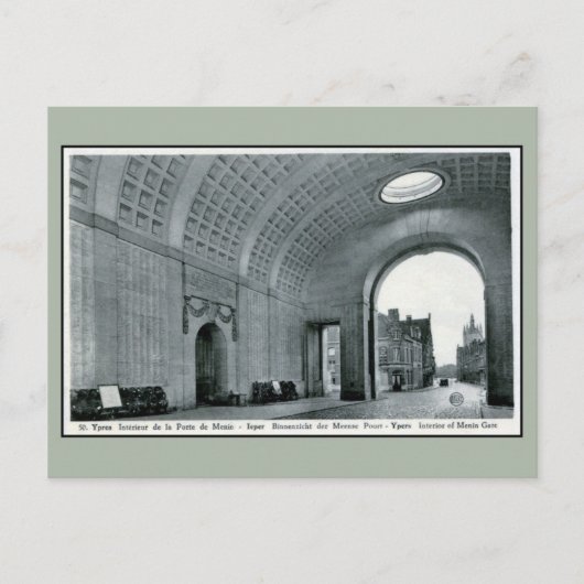 Ieper Menin Gate Memorial voor Brits interieur Briefkaart (Voorkant)