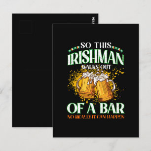 Ier Drinking Bier St. Patrick's Day Briefkaart