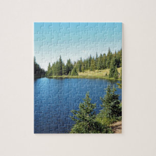 Ier-meer in het nationale park Rocky Mountain Legpuzzel