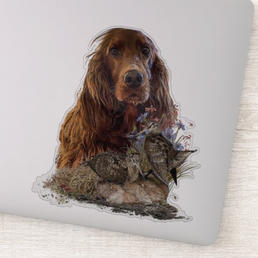 Ieren zetter met houthakken sticker (Detail)