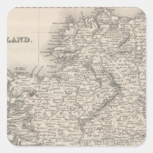 Ierland 14 vierkante sticker