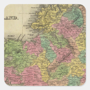 Ierland 14 vierkante sticker