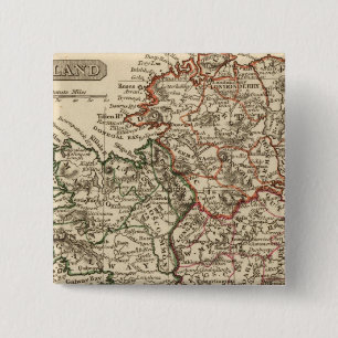 Ierland 18 vierkante button 5,1 cm