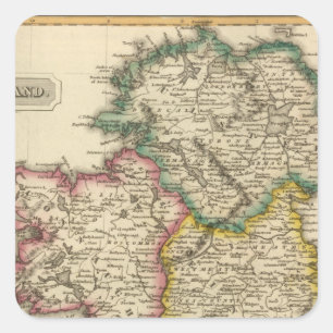 Ierland 7 vierkante sticker