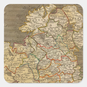 Ierland 8 vierkante sticker