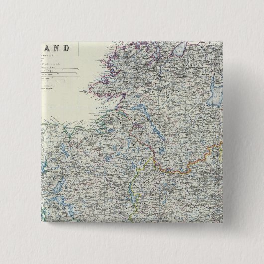 Ierland 9 vierkante button 5,1 cm (Voorkant)