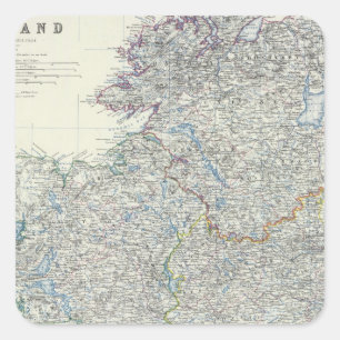 Ierland 9 vierkante sticker