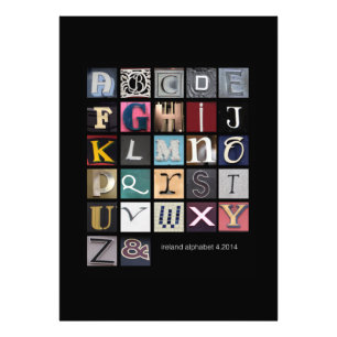 ierland - alfabet foto afdruk