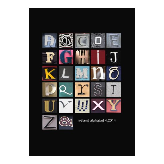 ierland - alfabet foto afdruk (Voorkant)