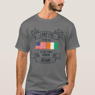 Ierland Amerikaanse vlag Irish Roots My S T-shirt
