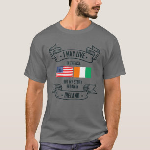 Ierland Amerikaanse vlag Verenigde Staten Ierse ro T-shirt