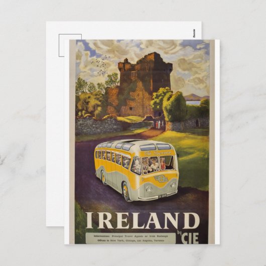 Ierland busreizen met CIE Irish travel Feestdagenkaart (Voorkant / Achterkant)