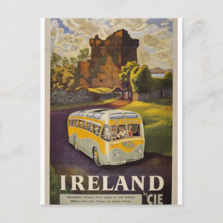 Ierland busreizen met CIE vintage Ierse reis Feestdagenkaart